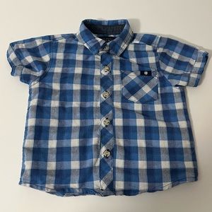 Lucky Brand Plaid Button Up Shirt Size 12M